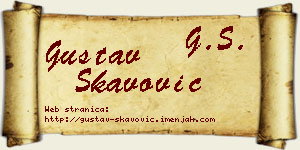 Gustav Škavović vizit kartica